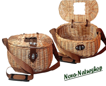 Preview: Pilz-Set Nova "Rotkappe", 3  teilig , Pilzkorb , Buch und Pilzmesser , Pilz - Umhängekorb